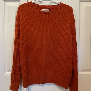 KIM ROGERS Orange Cable knit Sweater